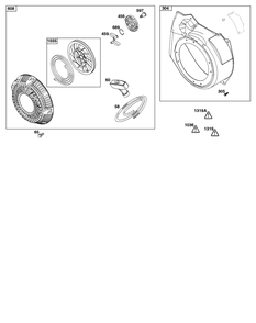Part Location Diagram of 798499 Briggs and Stratton Housing-Blower